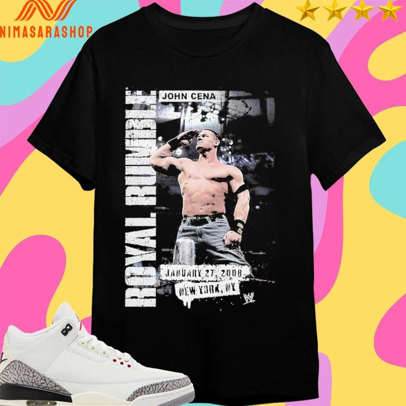 John Cena Royal Rumble January 27 2008 New York Ny - Adult & Kids T-Shirts, Sweatshirts & Hoodies apparel design preview 1