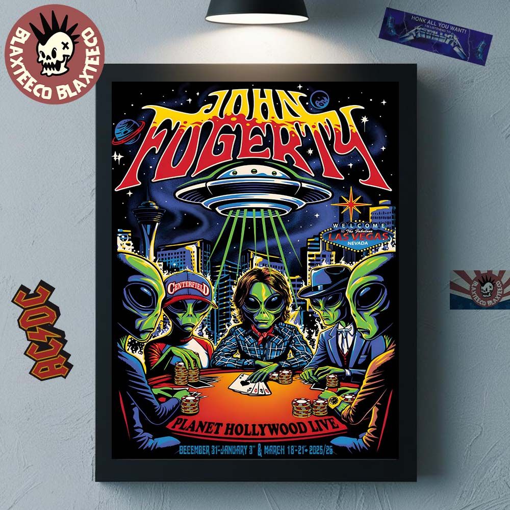 John Fogerty Las Vegas Nevada 2025 2026 Events Poster - Adult & Kids T-Shirts, Sweatshirts & Hoodies apparel design preview 1