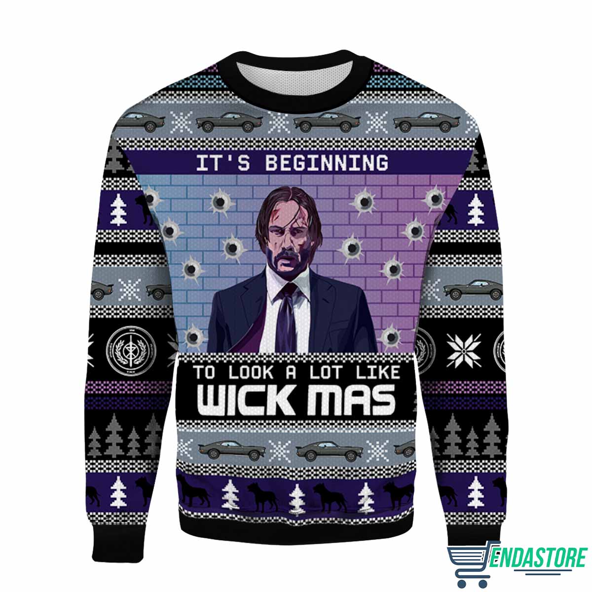 John Wick Wick Mas 3D Christmas Sweater - Holiday Gift product image