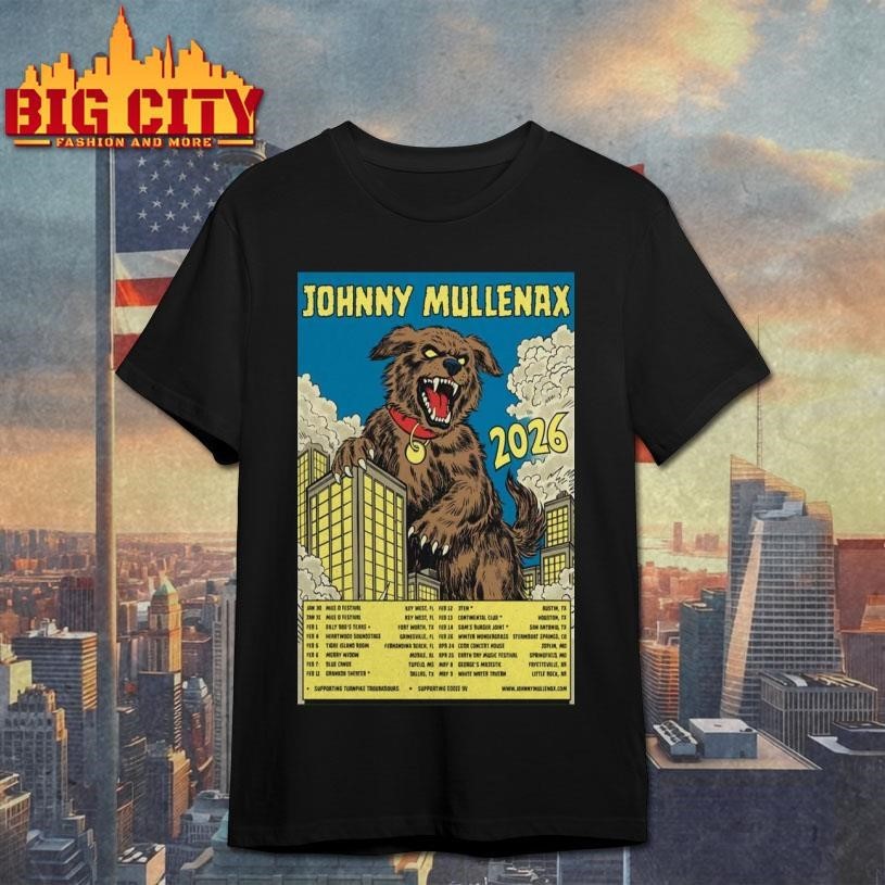Johnny Mullenax 2026 Tour Poster - Adult & Kids T-Shirts, Sweatshirts & Hoodies apparel design preview 1