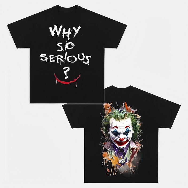 Joker Why So Serious Trending Movie Vintage 90s Fans - Adult & Kids T-Shirts, Sweatshirts & Hoodies apparel design preview 1