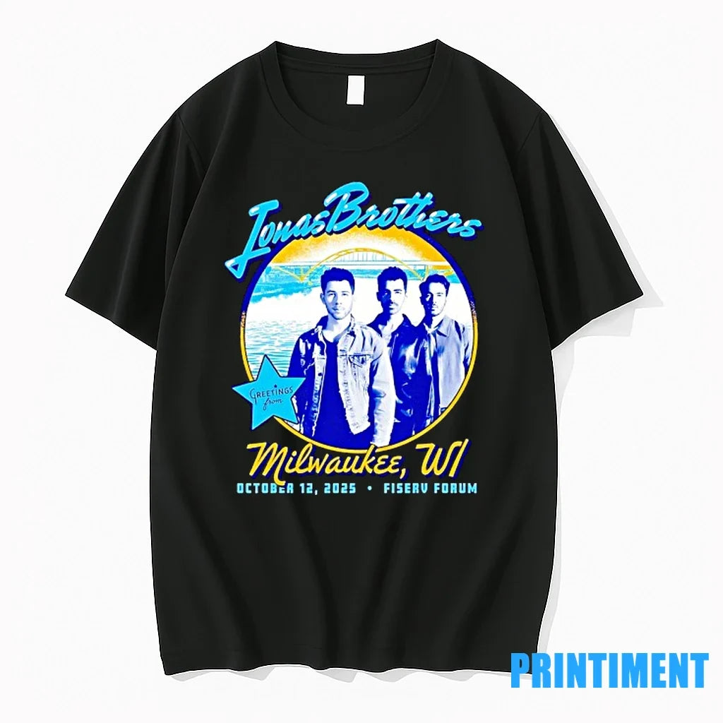 Jonas Brothers Greetings From Your Hometown Milwaukee - Adult & Kids T-Shirts, Sweatshirts & Hoodies apparel design preview 1