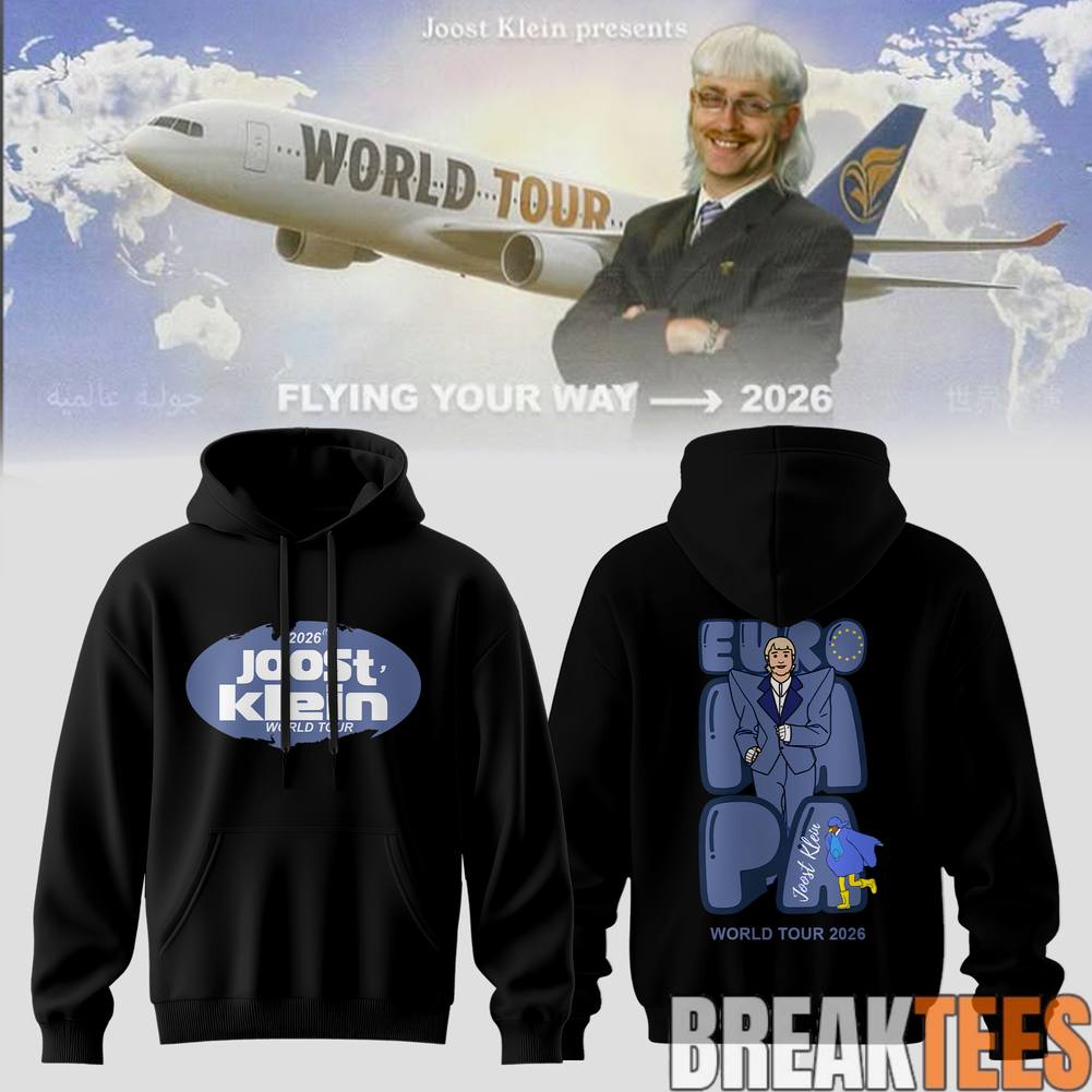 Joost Klein Flying Your Way World Tour 2026 - Adult & Kids T-Shirts, Sweatshirts & Hoodies apparel design preview 1