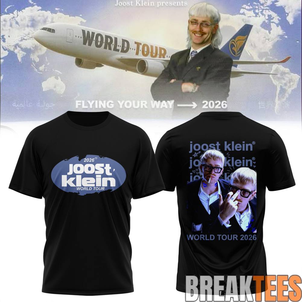 Joost Klein Flying Your Way World Tour 2026 - Adult & Kids T-Shirts, Sweatshirts & Hoodies apparel design preview 1