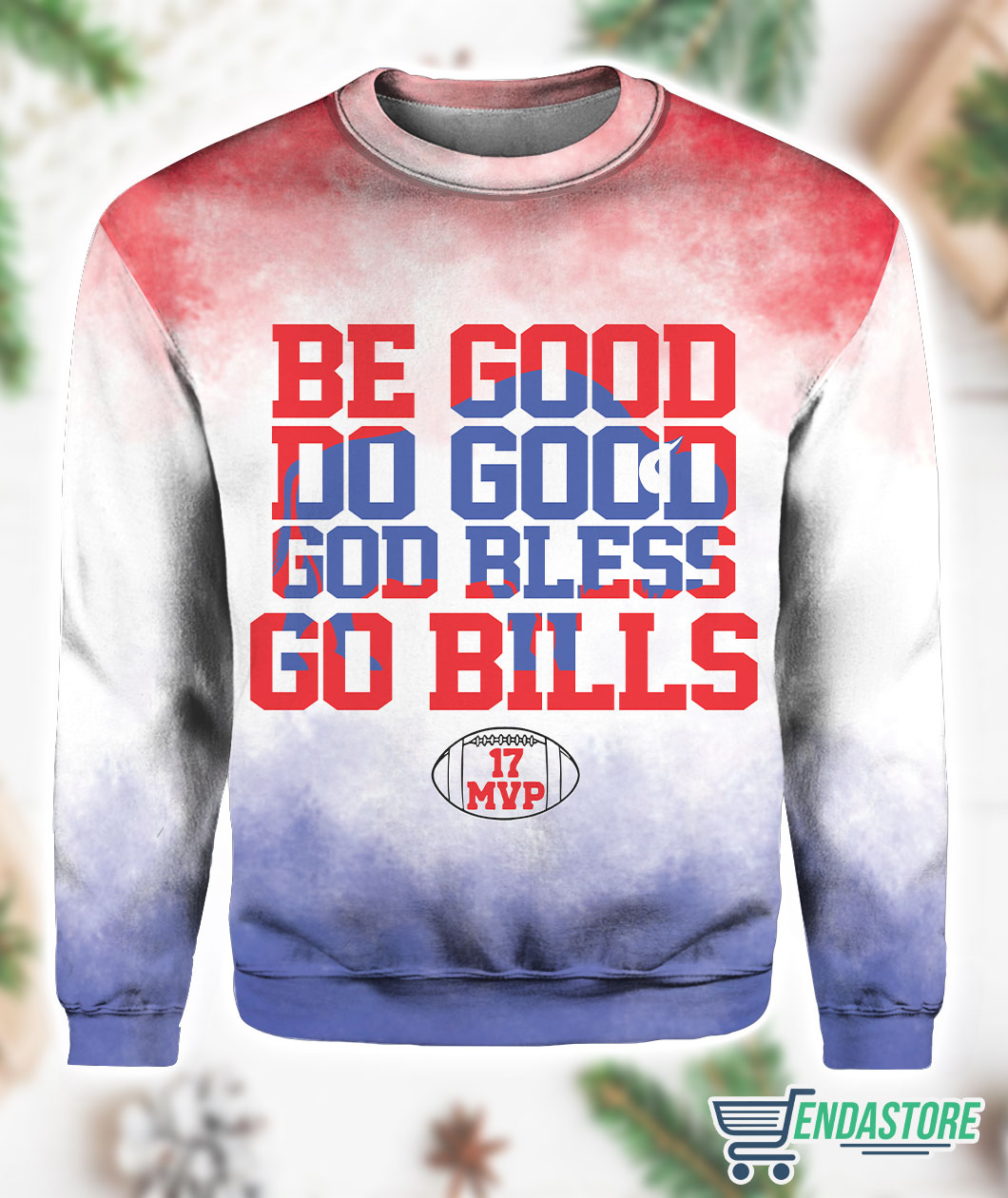 Josh Allen Be Good Do Good Go Bills Tie Dye Sweatshirt 3D Sweater - Gift Idea product image 3
