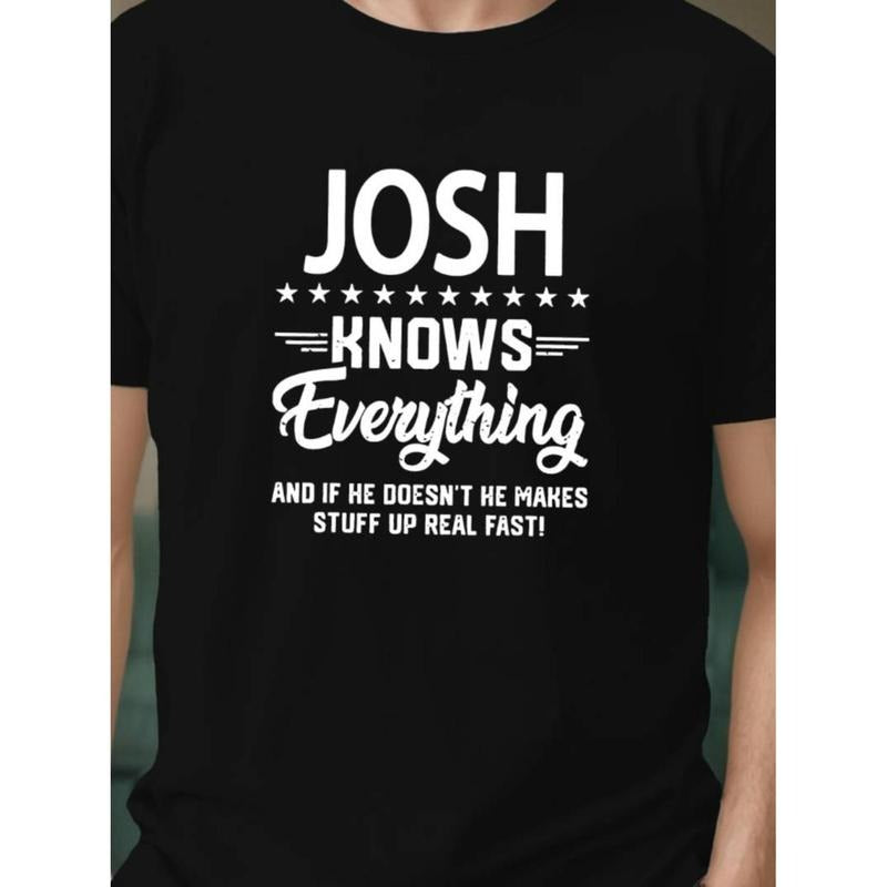 Josh Knows Everything Plus Size Casual Crew Neck - Adult & Kids T-Shirts, Sweatshirts & Hoodies apparel design preview 1