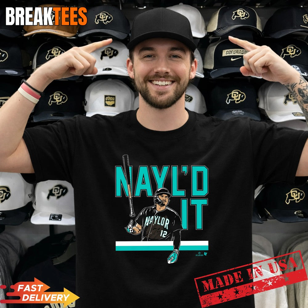 Josh Naylor Nayl'd It Bat Flip Seattle Baseball - Adult & Kids T-Shirts, Sweatshirts & Hoodies apparel design preview 1