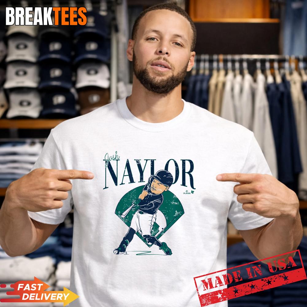 Josh Naylor Seattle Baseball Diamond Caricature - Adult & Kids T-Shirts, Sweatshirts & Hoodies apparel design preview 1