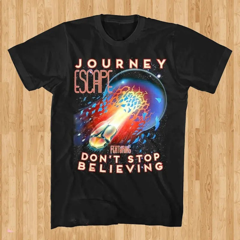 Journey Escape Don'T Stop Believing Rock Band Tour - Adult & Kids T-Shirts, Sweatshirts & Hoodies apparel design preview 1