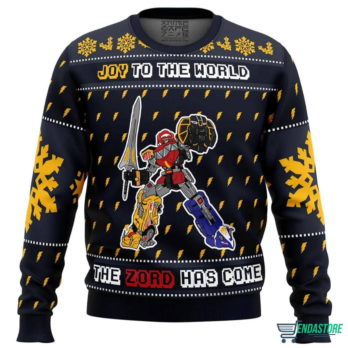 Joy To The World The Zord Has Come 3D Christmas Sweater - Holiday Gift product image