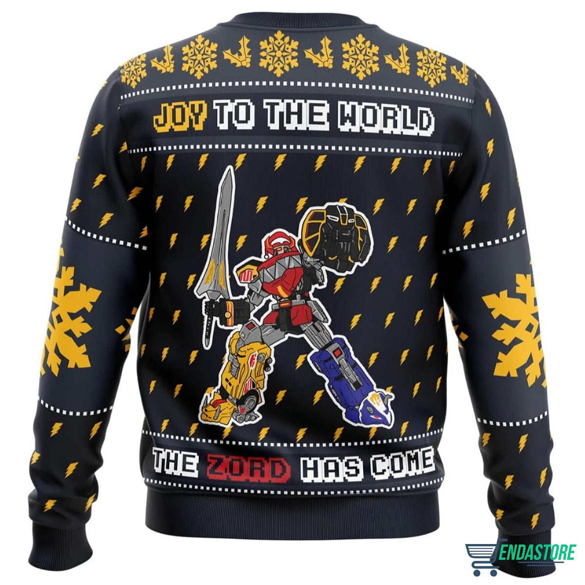 Joy To The World The Zord Has Come 3D Christmas Sweater - Holiday Gift product image 2