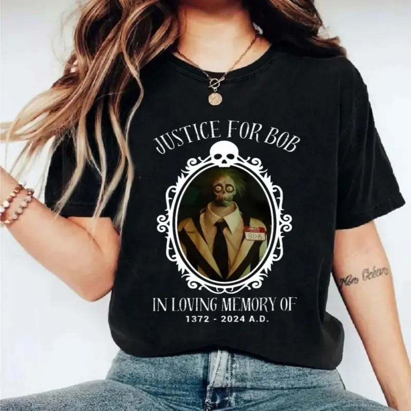 Ju$T!C3 B0b Beetlejuice Betelgeuse Loving Memory - Adult & Kids T-Shirts, Sweatshirts & Hoodies apparel design preview 1