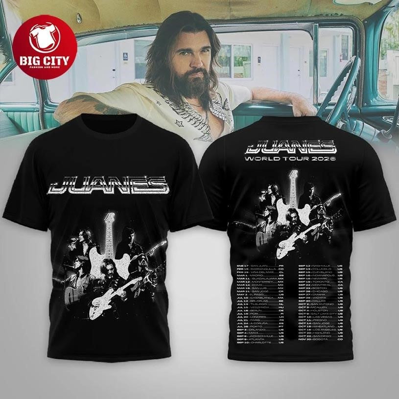 Juanes World Tour 2026 Official Concert Two Sided - Adult & Kids T-Shirts, Sweatshirts & Hoodies apparel design preview 1