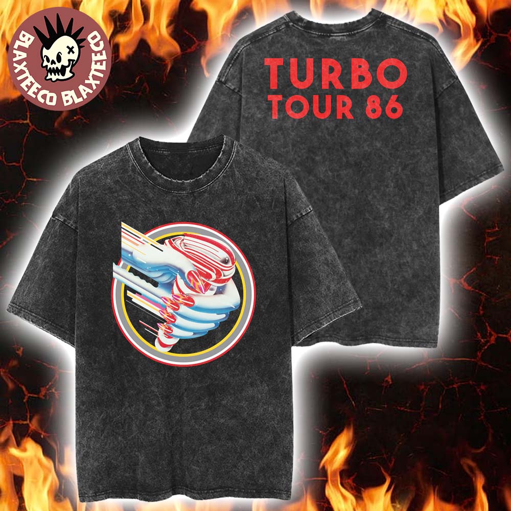 Judas Priest Celebrate 40 Years Of Turbo Tour 86 - Adult & Kids T-Shirts, Sweatshirts & Hoodies apparel design preview 1