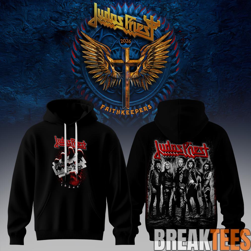 Judas Priest Faithkeepers 2026 Tour Rock Metal Black - Adult & Kids T-Shirts, Sweatshirts & Hoodies apparel design preview 1