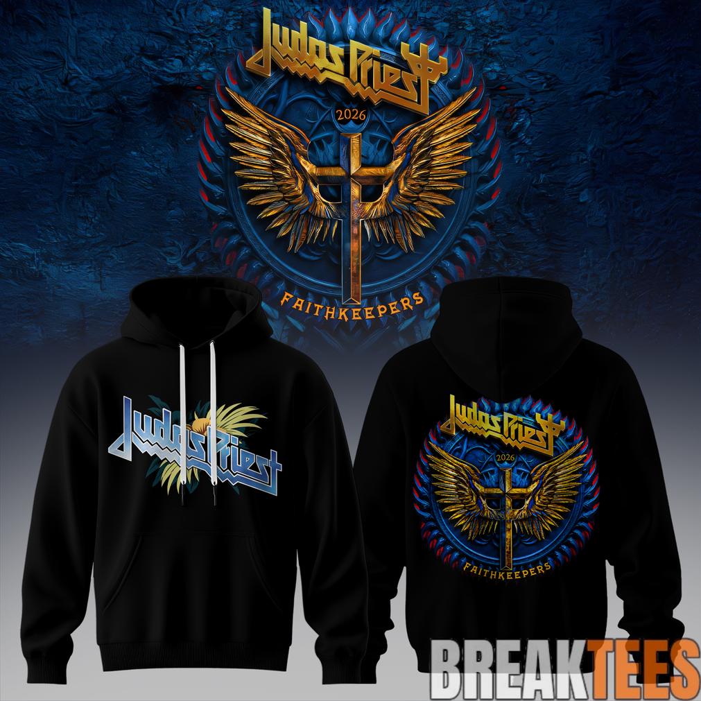 Judas Priest Faithkeepers 2026 Tour Wings Black - Adult & Kids T-Shirts, Sweatshirts & Hoodies apparel design preview 1