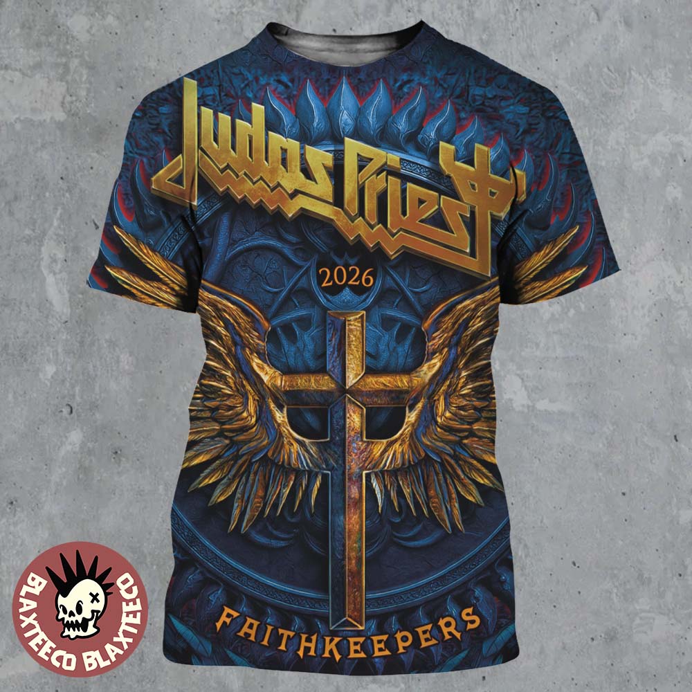 Judas Priest Faithkeepers European Tour 2026 Cover - Adult & Kids T-Shirts, Sweatshirts & Hoodies apparel design preview 1