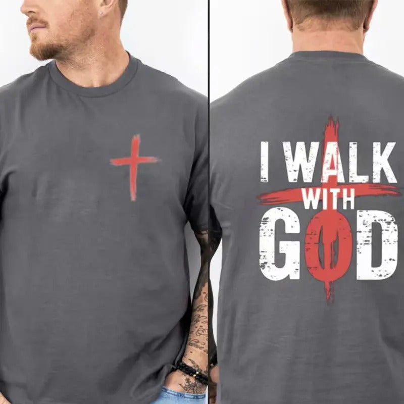 Jumpstart Sale I Walk God Pure Cotton Casual Street - Adult & Kids T-Shirts, Sweatshirts & Hoodies apparel design preview 1