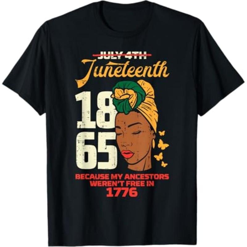 Juneteenth 1865 Because My Ancestors African Black - Adult & Kids T-Shirts, Sweatshirts & Hoodies apparel design preview 1