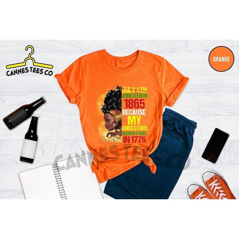 Juneteenth 1865 Because My Ancestors Weren'T Free - Adult & Kids T-Shirts, Sweatshirts & Hoodies apparel design preview 1