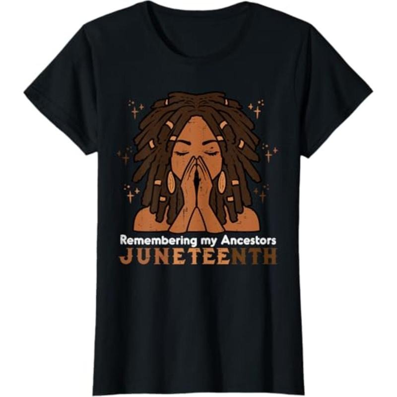 Juneteenth Black Woman Remembering Ancestors - Adult & Kids T-Shirts, Sweatshirts & Hoodies apparel design preview 1