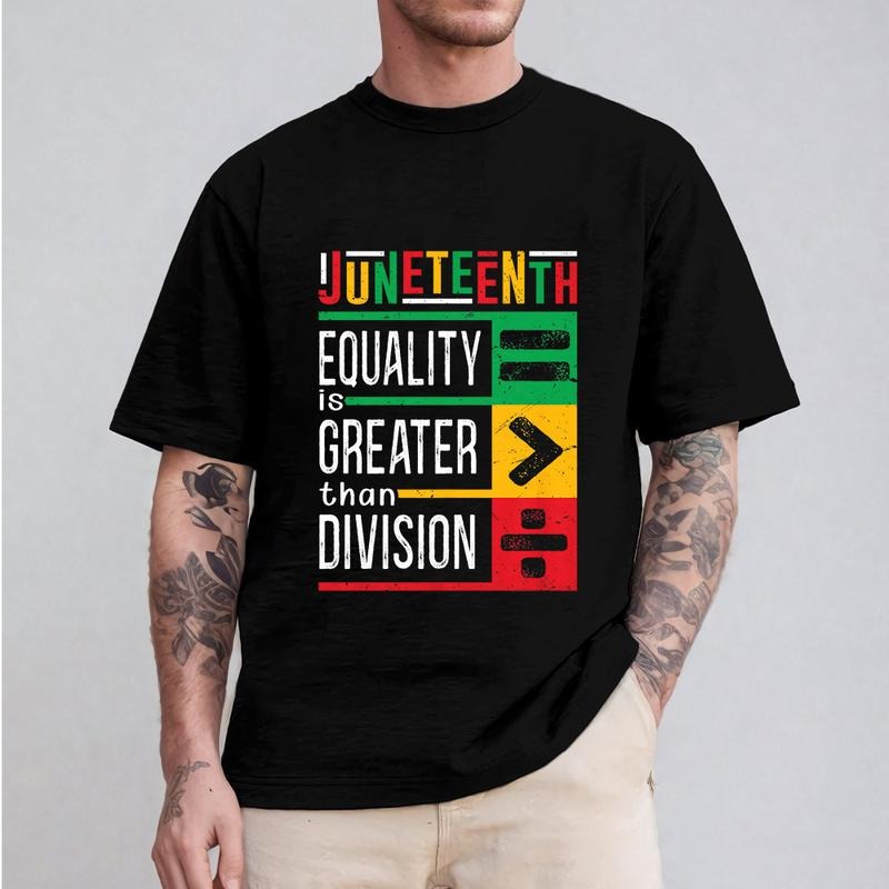 Juneteenth Equality Is Greater Than Division Cotton - Adult & Kids T-Shirts, Sweatshirts & Hoodies apparel design preview 1