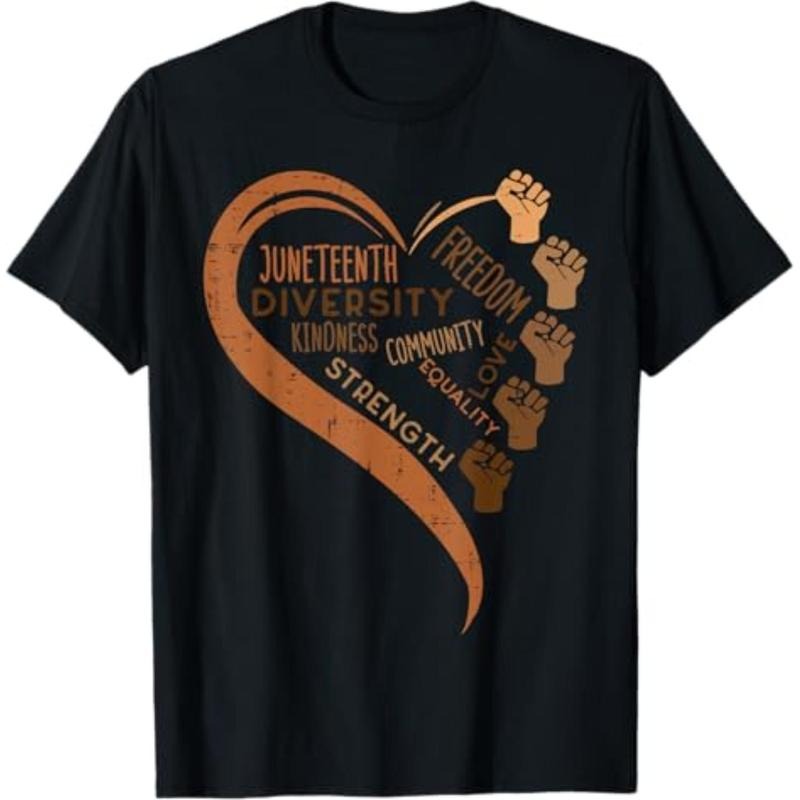 Juneteenth Heart Fists Black History Melanin - Adult & Kids T-Shirts, Sweatshirts & Hoodies apparel design preview 1