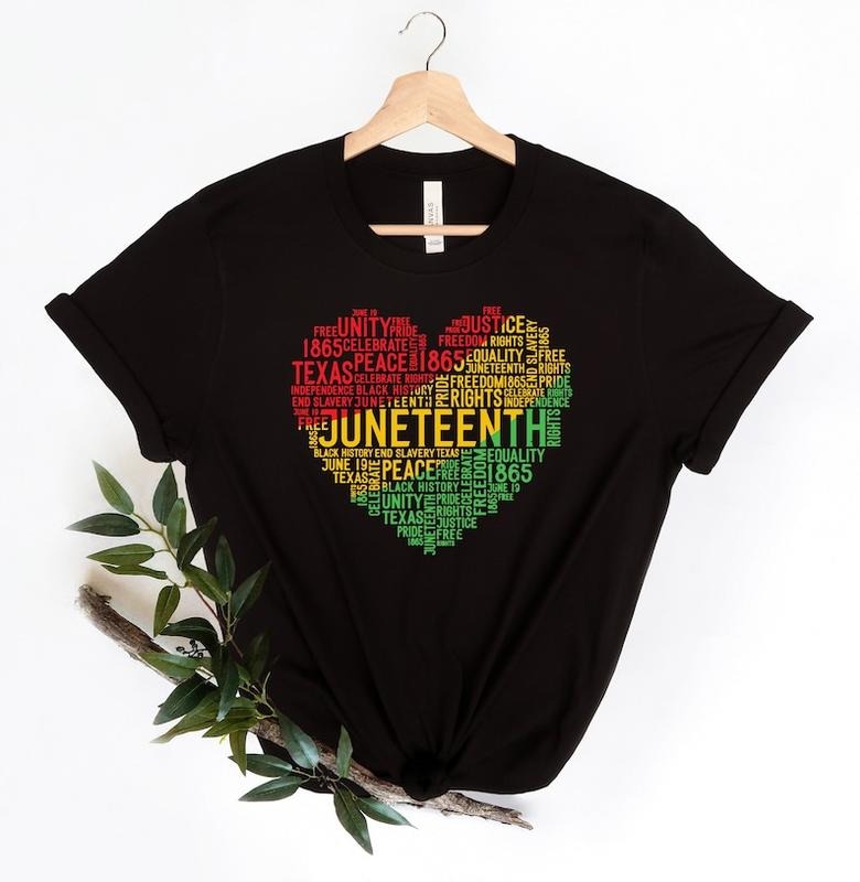 Juneteenth Heart Black Culture History Lives Matter - Adult & Kids T-Shirts, Sweatshirts & Hoodies apparel design preview 1