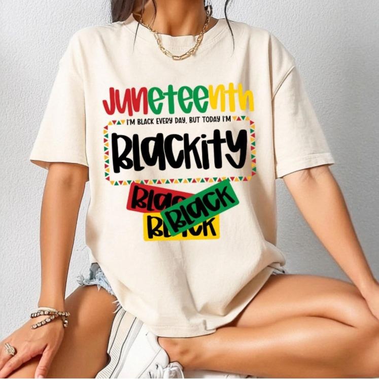 Juneteenth 1865 Free Ish African American Black Woman - Adult & Kids T-Shirts, Sweatshirts & Hoodies apparel design preview 1