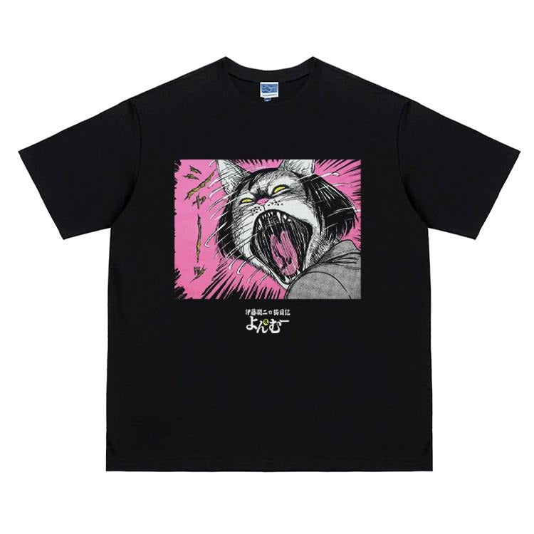 Junji Ito "Cat Diary" Heavyweight Vintage 100% Cotton - Adult & Kids T-Shirts, Sweatshirts & Hoodies apparel design preview 1