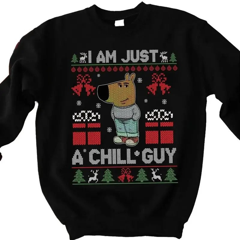 Just Chill Guy Funny My New Character Viral Trending - Adult & Kids T-Shirts, Sweatshirts & Hoodies apparel design preview 1