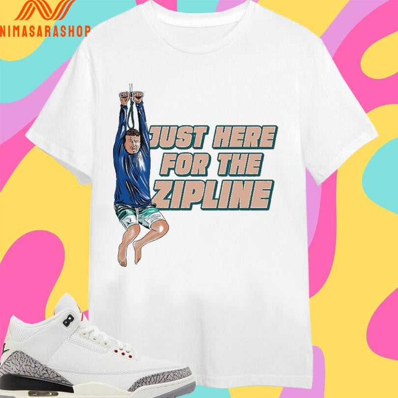Just Here For The Zipline - Adult & Kids T-Shirts, Sweatshirts & Hoodies apparel design preview 1