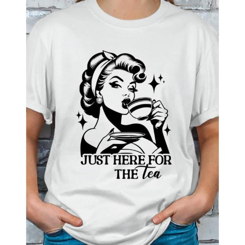 Just Here Tea Retro Casual Comfortable - Adult & Kids T-Shirts, Sweatshirts & Hoodies apparel design preview 1