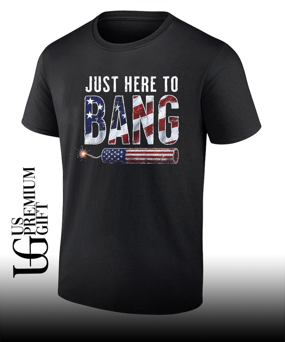 Just Here to Bang - Adult & Kids T-Shirts, Sweatshirts & Hoodies apparel design preview 1