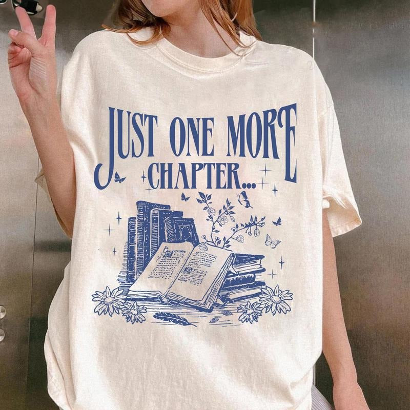 Just One More Chapter Bookish Vintage Reading Book - Adult & Kids T-Shirts, Sweatshirts & Hoodies apparel design preview 1