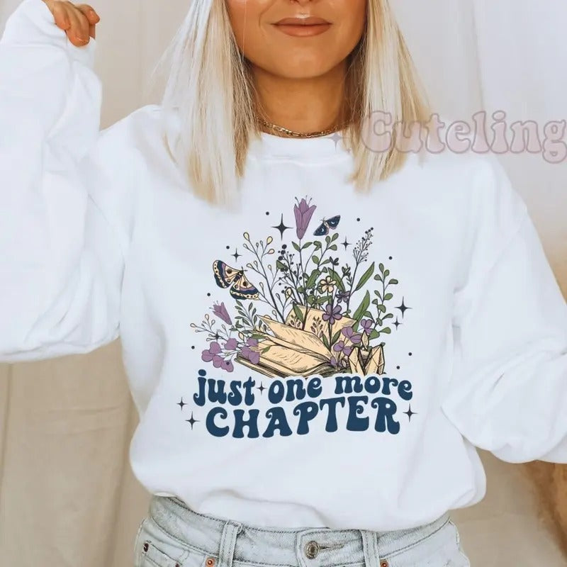 Just One More Chapter Reading Book Lover Books - Adult & Kids T-Shirts, Sweatshirts & Hoodies apparel design preview 1
