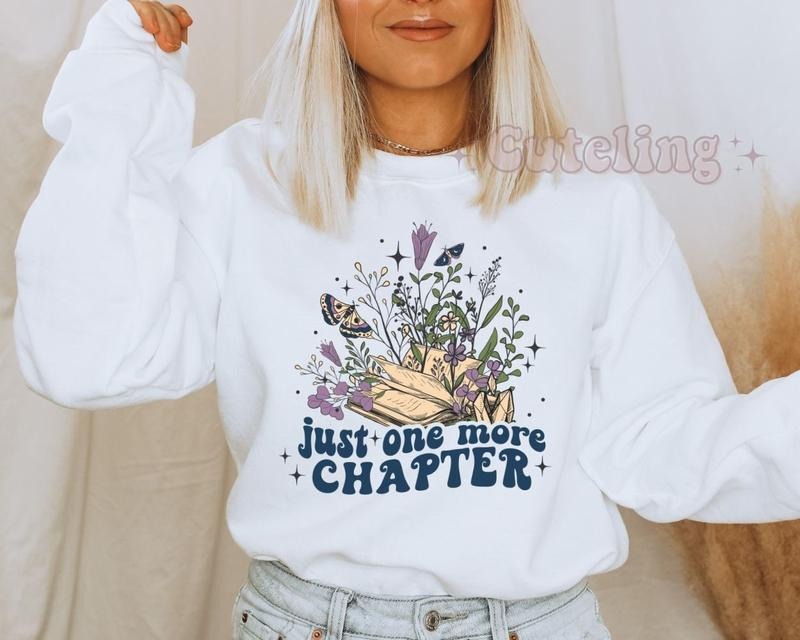 Just One More Chapter Reading Book Lover Books - Adult & Kids T-Shirts, Sweatshirts & Hoodies apparel design preview 1