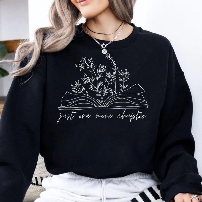 Just One More Chapter Reading Bookish Book Lover - Adult & Kids T-Shirts, Sweatshirts & Hoodies apparel design preview 1