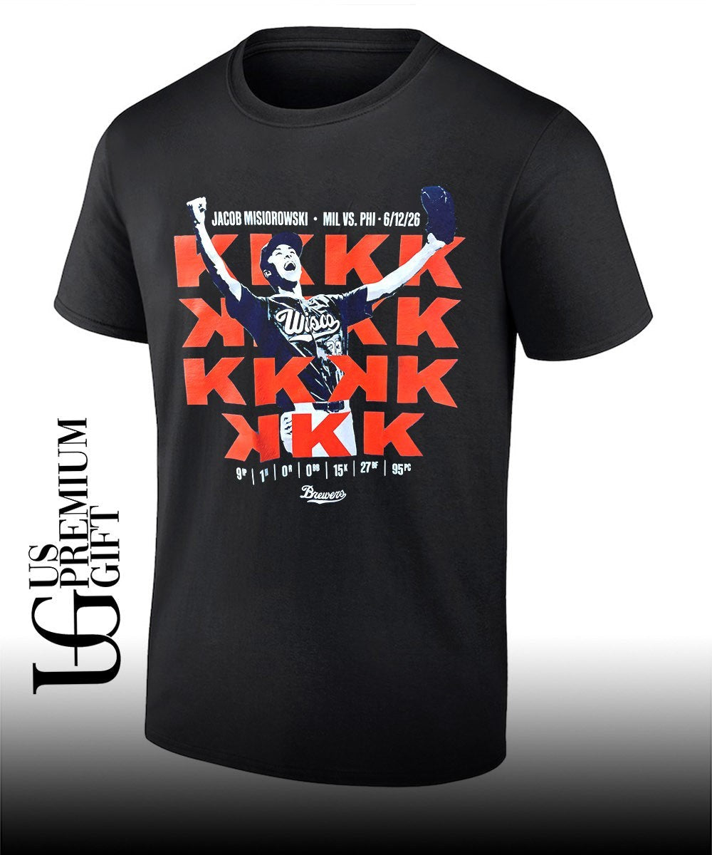 KKKKK Jacob Misiorowski Milwaukee Brewers 2026 - Adult & Kids T-Shirts, Sweatshirts & Hoodies apparel design preview 1