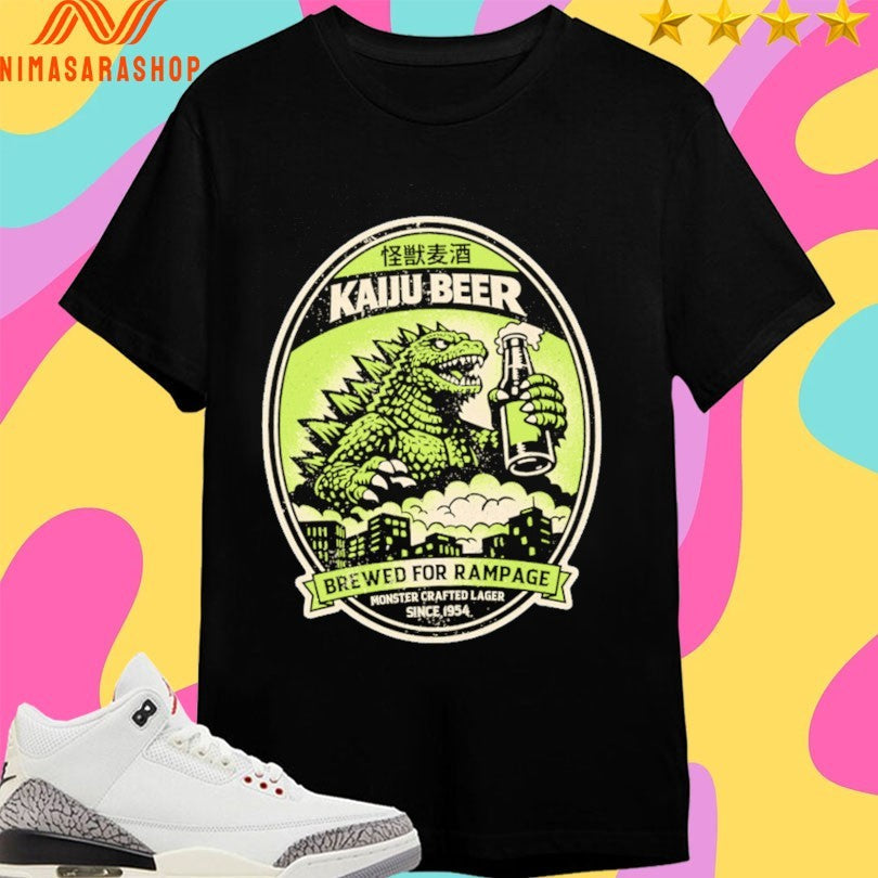 Kaiju Beer Brewed For Rampage Monster Crafted Lager - Adult & Kids T-Shirts, Sweatshirts & Hoodies apparel design preview 1