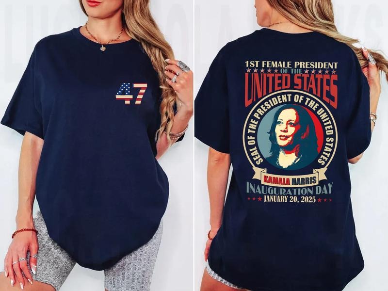 Kamala Harris 2024 Empowered Empower 1st Female - Adult & Kids T-Shirts, Sweatshirts & Hoodies apparel design preview 1