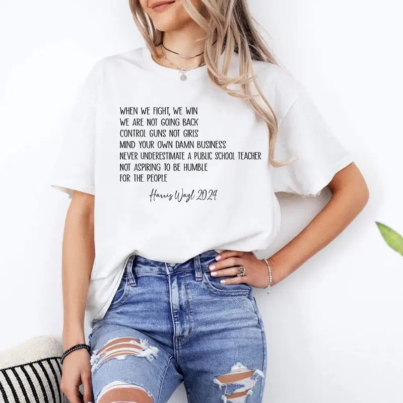 Kamala Harris Inspirational Quote We Choose Freedom - Adult & Kids T-Shirts, Sweatshirts & Hoodies apparel design preview 1