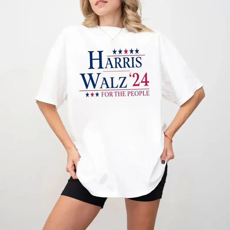 Kamalla Harris VP Walz President 2024 Democrat Rally - Adult & Kids T-Shirts, Sweatshirts & Hoodies apparel design preview 1