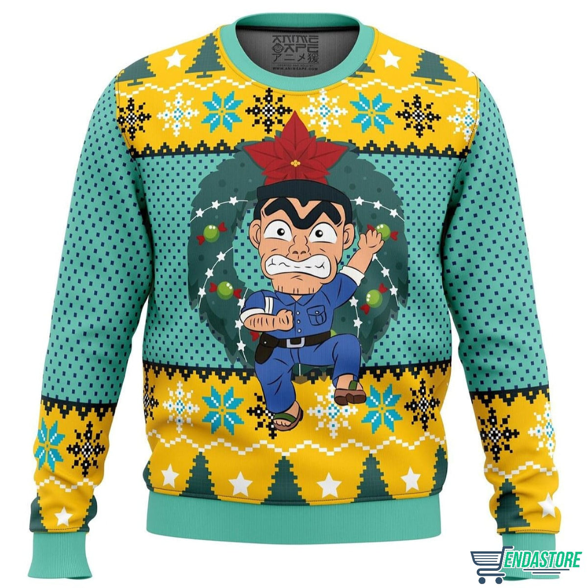 Kankichi Ryotsu KochiKameTokyo Beat Cops 3D Ugly Christmas Sweater - Holiday Gift product image