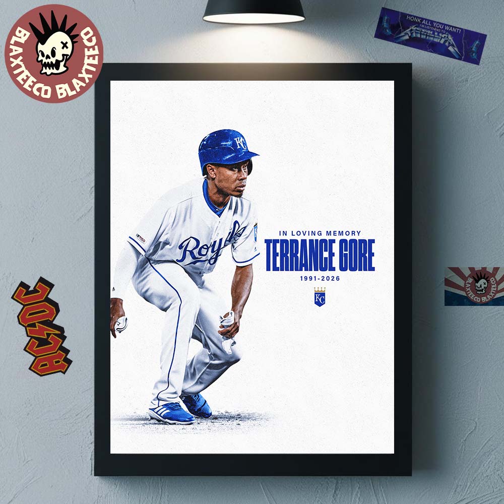 Kansas City Royals Rest In Peace Terrance Gore RIP - Adult & Kids T-Shirts, Sweatshirts & Hoodies apparel design preview 1