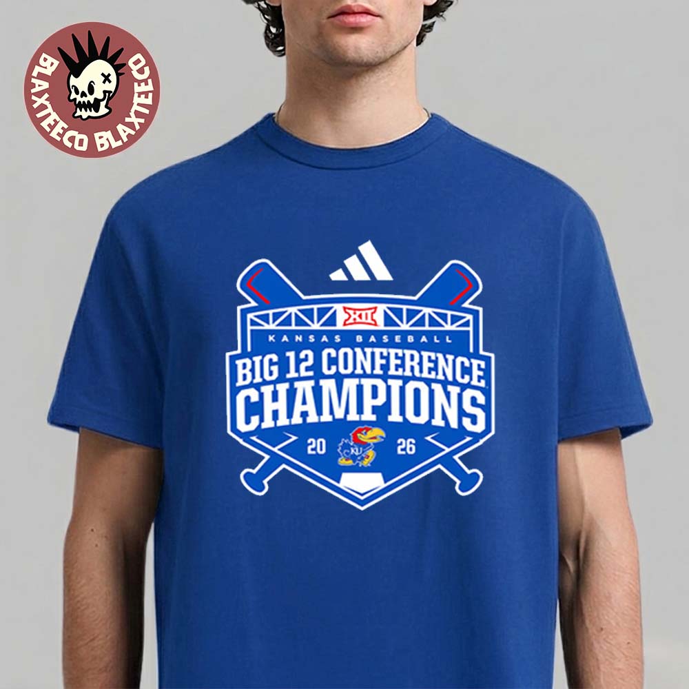Kansas Jayhawks Adidas Baseball 2026 Big 12 - Adult & Kids T-Shirts, Sweatshirts & Hoodies apparel design preview 1