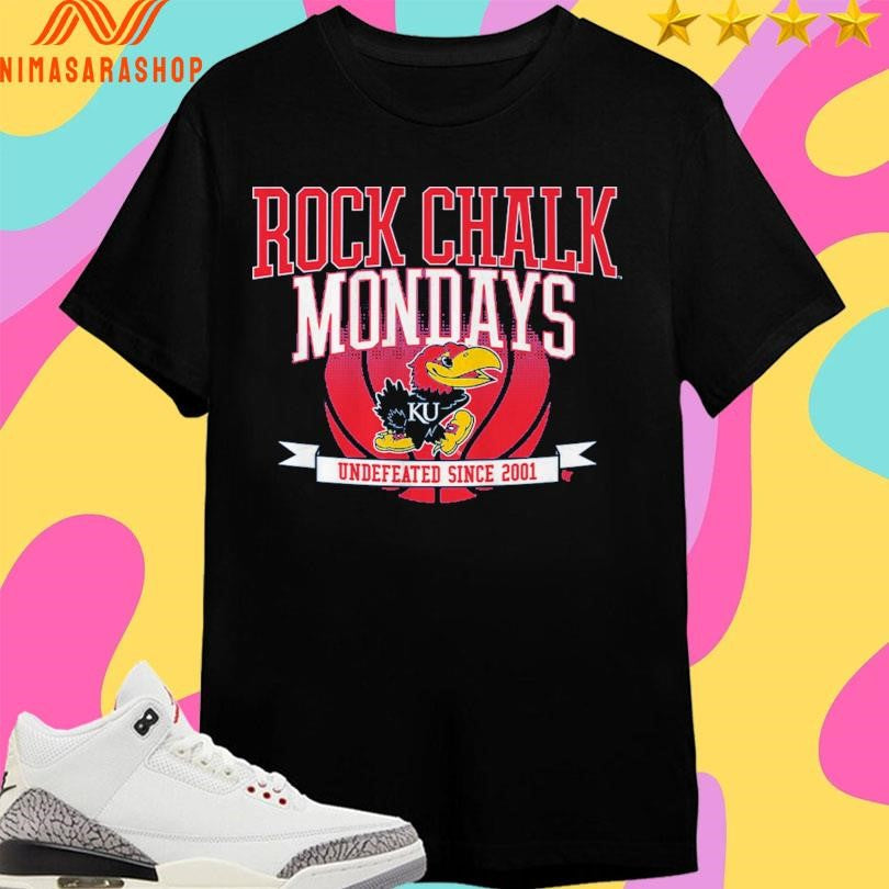Kansas Jayhawks Basketball Rock Chalk Mondays - Adult & Kids T-Shirts, Sweatshirts & Hoodies apparel design preview 1