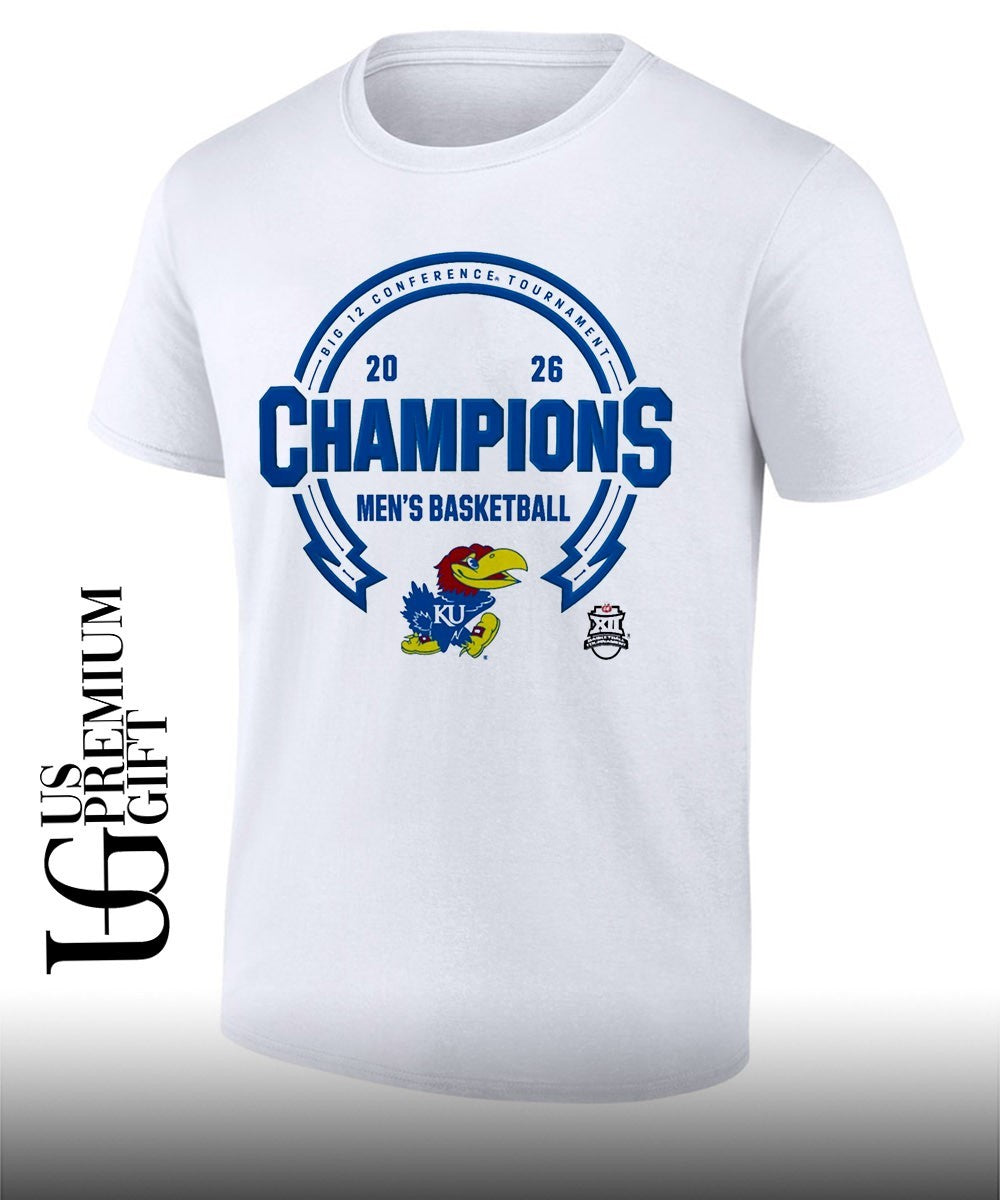 Kansas Jayhawks Big 12 Conference Tournament 2026 - Adult & Kids T-Shirts, Sweatshirts & Hoodies apparel design preview 1