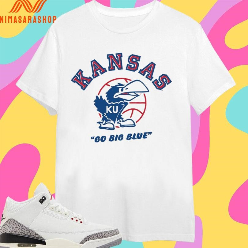 Kansas Jayhawks Men’s Basketball Go Big Blue - Adult & Kids T-Shirts, Sweatshirts & Hoodies apparel design preview 1
