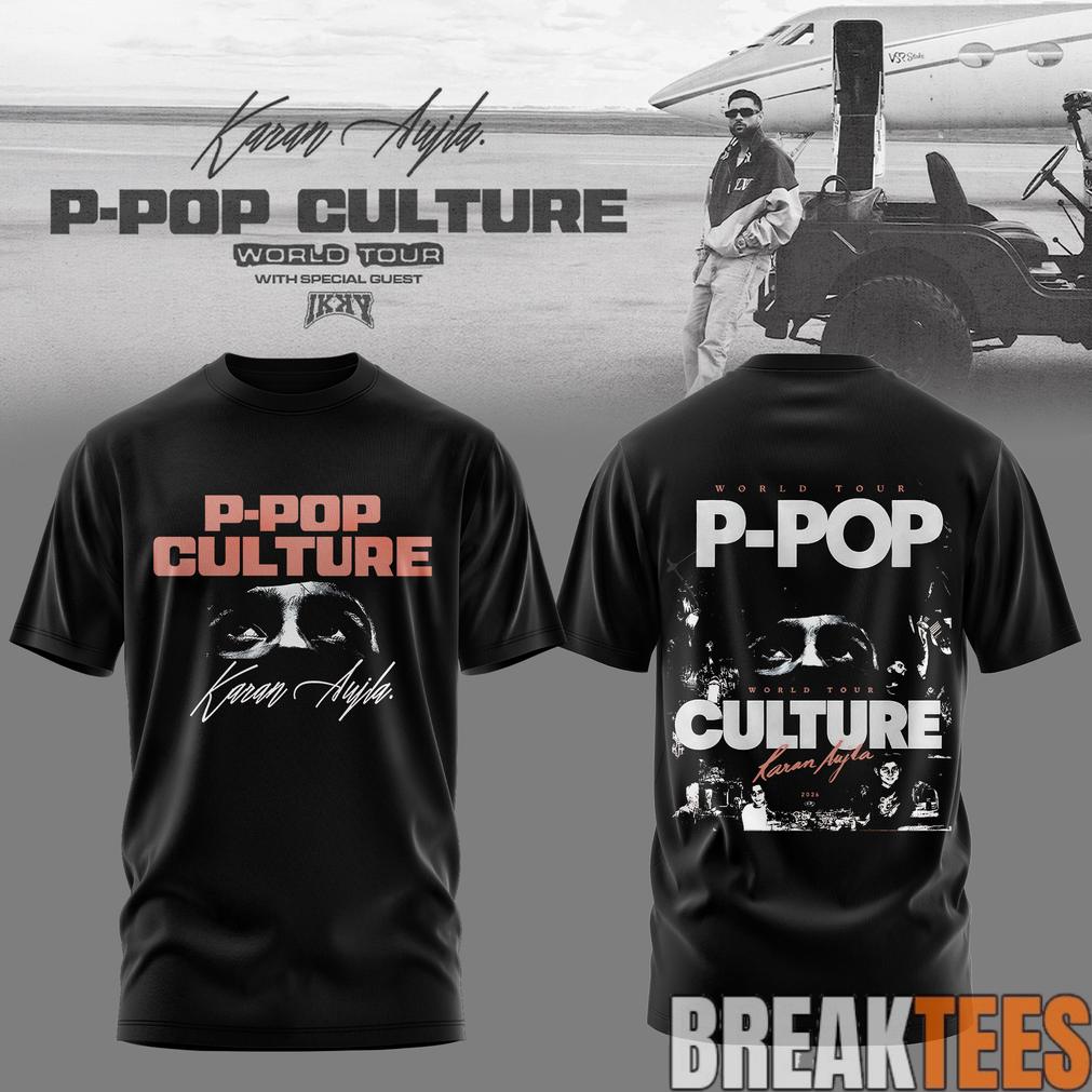 Karan Aujla P-Pop Culture World Tour Blackout Limited - Adult & Kids T-Shirts, Sweatshirts & Hoodies apparel design preview 1